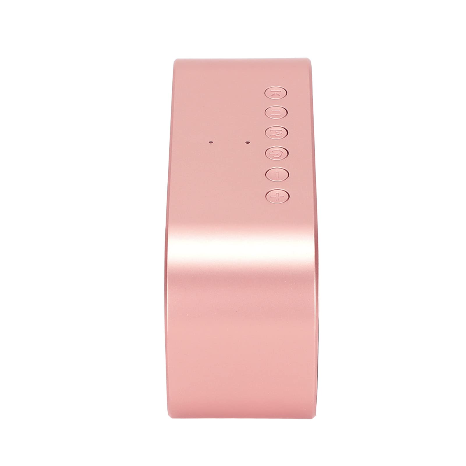 Septpenta Reloj Despertador Digital Multifunción, Micrófono de Llamada FM HD Reducción Inteligente de Ruido Radio Despertador Sin Demora con Antena Externa, Ajuste de Brillo para El Hogar(Oro Rosa)