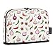 KOPIRIT Spices Onions Peppers White Print Standing Pencil Case Pouch Big Capacity Pen Organizer Bag with Stationery Organizer for Boys Girls Kids Women School College