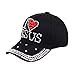 Raylans Adjustable Women Men Bling Rhinestone Denim Baseball Cap Hat (20#)
