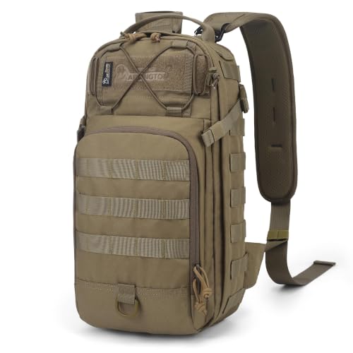 Mardingtop 15L Tactical Backpack Small Molle Sling Bag for Men Military Rucksack Crossbody Bag for Hiking Travel