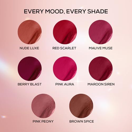 Image of RENEE Everstay Long Stay Matte Lipstick - Pink Peony, Hydrating & Non-Drying, Smudge-Proof, Lightweight, Long Lasting, Intense Pigment, Full Coverage, Vitamin E Infused, For All Occasions, 4.2g