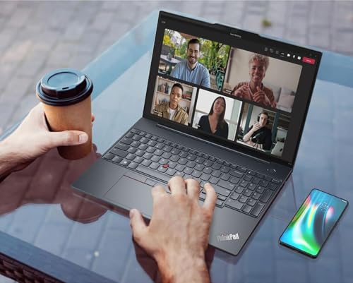 Image of Lenovo ThinkPad E16 Business Laptop, 16 inch WUXGA Anti-Glare Display, AMD Ryzen 5 7530U(> i7-1165G7,Up to 4.5GHz), 40GB RAM, 2TB SSD, Fingerprint, Backlit, Wi-Fi 6, Windows 11 Home,RJ-45,with 5 in 1 Hub