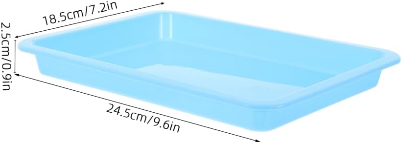 6pcs Serving Trays Plastic Lab Trays Leakproof Feature Versatile for Chemical Experiments Classroom Use