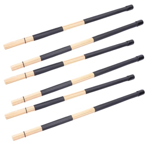 3 pares de baquetas para percusión jazz y folk miniatura 1