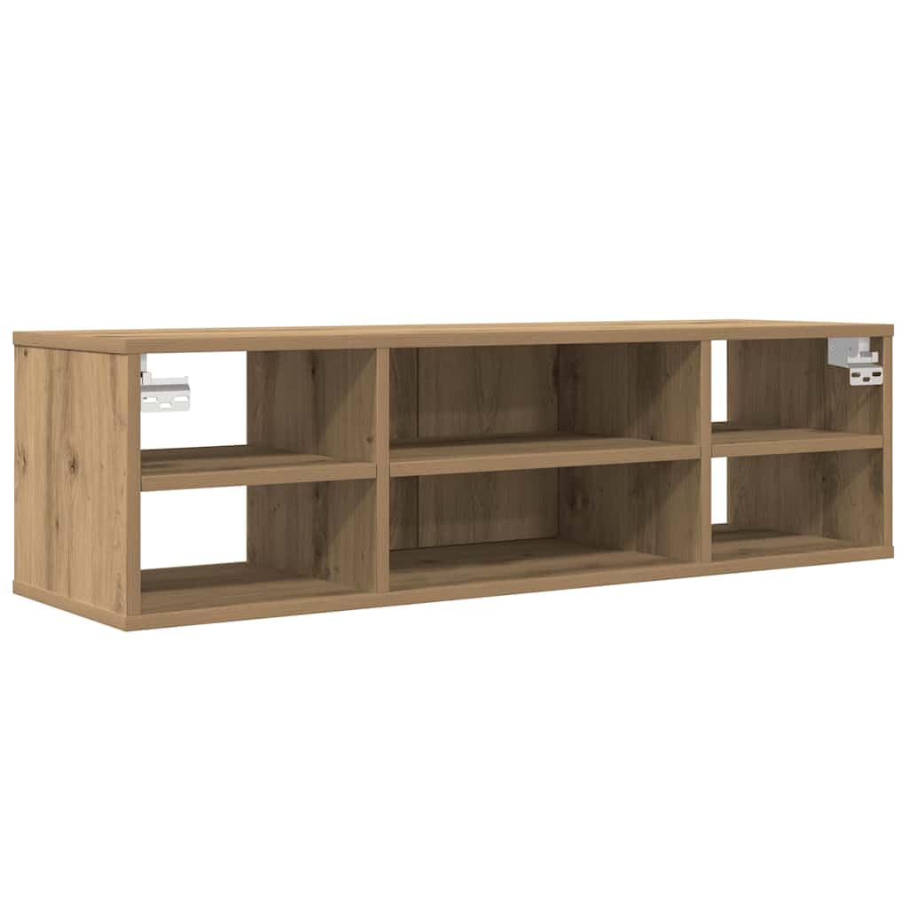Wandschrank Artisan-Eiche aus Holzwerkstoff, 101x30x29 cm, schwebendes Regal mit hoher Tragkraft (60 kg) für Küche, Bad und Wohnzimmer