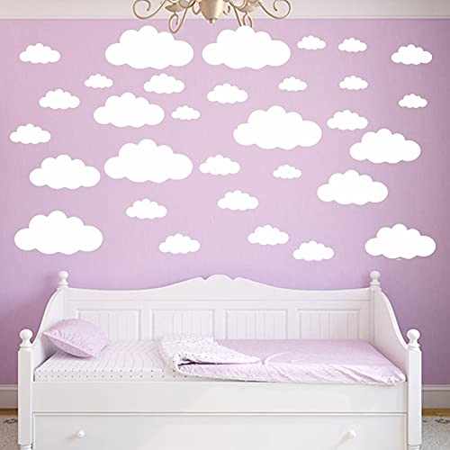 Vinilos decorativos de nubes blancas 31 piezas para pared miniatura 5