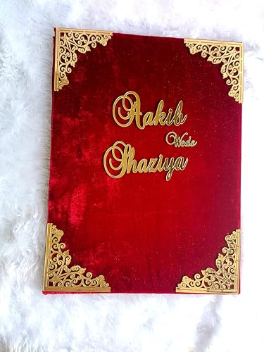 SOB FASHION CUSTOMISED WEDDING HAMPER SET HAMPER COMBO INCLUDING QUBOOL HAI PEN, NIKAH NAMA BOOKLET, THUMB PRINT BOARD WEDDING GIFT NIKAH ITEM