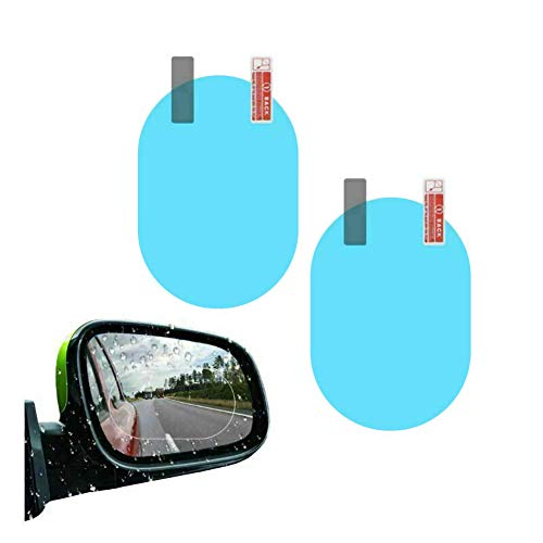 Deolven Car Rearview Mirror Film,2 Pack Rainproof Blind Spot Mirror Rear View Sticker Protective Film Anti-scratch 360 Adjustable Round Car Accessories for Cars Trucks Van Motorcycles