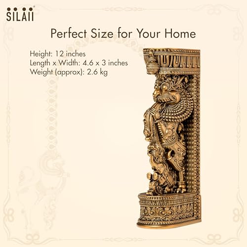 Image of SILAII Yazhi 1-Feet Single Piece Sculpture - Handcrafted Decorative Statue for Home & Office Decor, Premium Artistic Idol