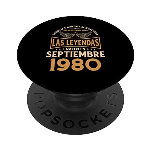 Cumpleaños Hombre Regalos Las Leyendas Septiembre 1980 PopSockets PopGrip Intercambiable