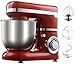 ZJHCC Batteur sur Socle, Batteur sur Socle 1200W, Bol en Acier Inoxydable 4L Mélangeur sur Socle électrique pour Cuisine Domestique à 6 Vitesses, Crochet pour pâte mélangeur à crème