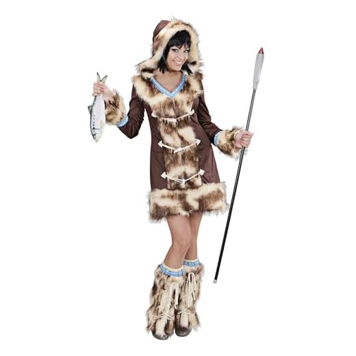 WIDMANN MILANO PARTY FASHION - Disfraz Aikaa Esquimal Niña, vestido, guanteletes, carnaval