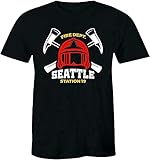 New Seattle Fire Department Firefighter Station 19 TV Series T-Shirt Men's Tee S