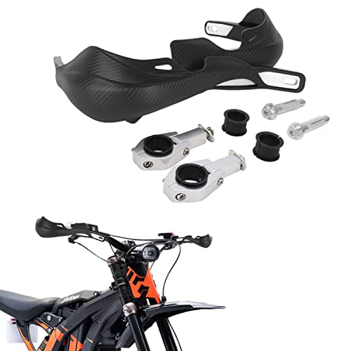 Protège-Mains universels en Aluminium pour Guidon de 22 mm - Insert en Plastique - pour Moto Tout-Terrain, Quad, Enduro, Motocross - Imitation Fibre de Carbone