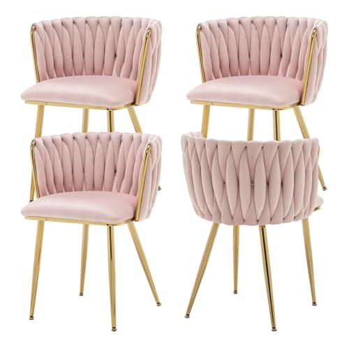 ECHINGLE Velvet Dining Chairs Set of 4, Modern...