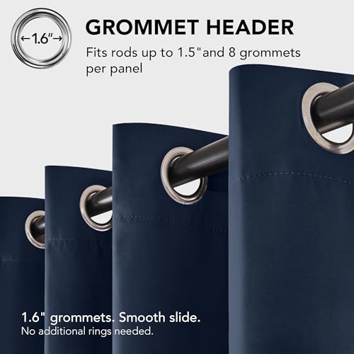 Deconovo Navy Blue Blackout Curtains, Grommet 2 Panels, 52x54 Inch by Deconovo - Used condition - Image 8