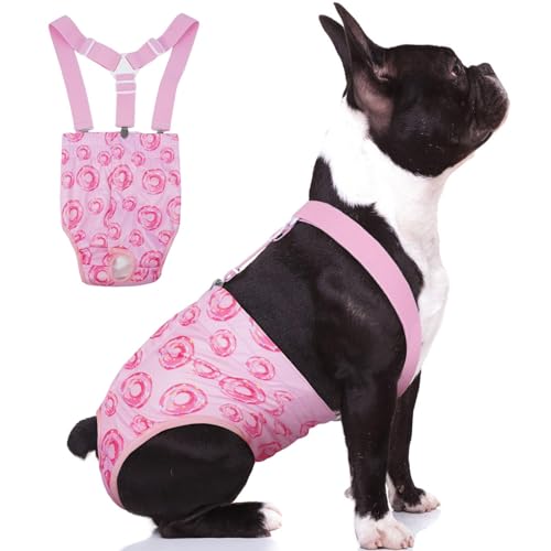 Image of Reusable Female Dog Diapers with Suspender, Washable Dog Period Panties, Highly Absorbent Female Dogs Diapers for Heat Incontinence, X-Large