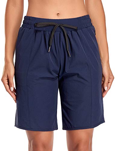 image for Kimmery Yoga Shorts for Women,Skin-Friendly Drawstring Elastic Waist D