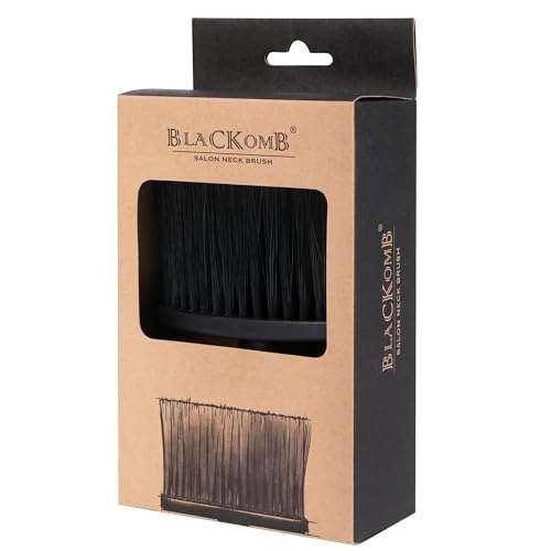 Blackomb Friseurpinsel Haarbürste Nackenpinsel Barbier Bürste Nackenbürste Nackenwedel Salon Zubehör - Schwarz