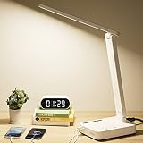 COZOO LED Desk Lamp with 2 USB Charging Ports and 2 AC Outlets,3 Color Temperatures & 3 Brightness L