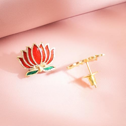 Image of Rubans Necklace Set Gold Plated Traditional Stylish Floral Theme Jewellery Gift for Women & Girls