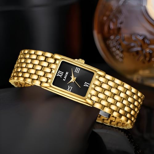 Image of LIGE Watches for Women Luxury Ladies Quartz Wrist Watches with Stainless Steel Bracelet,Waterproof.Womens Casual Fashion Small Watch Bracelet