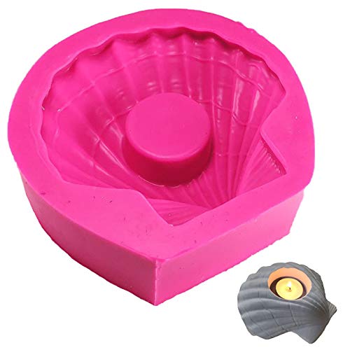 KCH Shell Shape Resin Molds Silicone Casting Molds Plants Planter Vase Pot Cement Mould Concrete Moulds Ashtray Resin Moulds 3D DIY Makingtrinket Dish Home Decoration