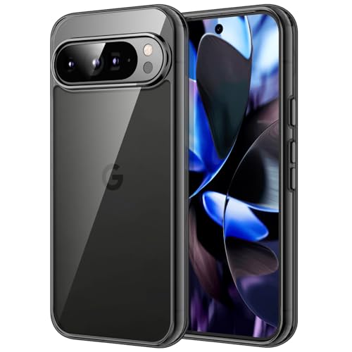 JETech Cover Case for Google Pixel 9 Pro XL 2024, Non-Yellowing Shockproof Bumper Protective Phone Cover, Anti-Scratch Hard PC Back (Black)