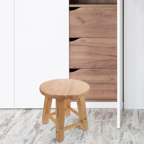 Tabouret en bois massif NUOBESTY rustique chic conçu pour durer