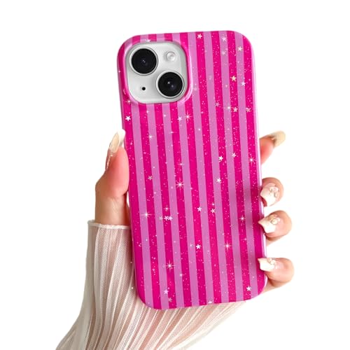 Coque pour iPhone 15 rose fine en TPU souple pour femme et fille