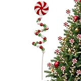 Shaersu Picks para Árbol de Navidad - Espumillón Navideño de y para Árbol,Decoración en Rojo y para Jardín Comedor Dormitorio Entrada Balcón