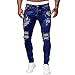 Produktbild Geili Jeans Hose Herren Lang Destroyed Löchern Jeanshosen Skim Fit Strech Skinny Jeans Männer Vintage Wasserwäsche Used Look Denim Pants Freizeithose Arbeitshose S-3XL