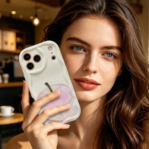 Image of VONZEE Cute Pink Transparent Back Cover for iPhone 17 Pro Max| Clear Shockproof TPU Protective Case | Slim Anti-Yellowing Crystal Clear Phone Cover for Girls and Women