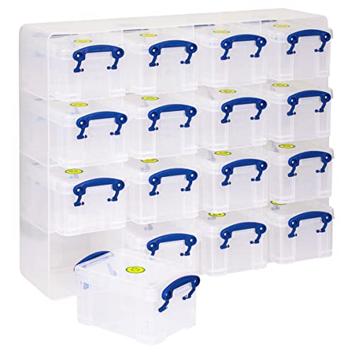 really useful boxes - Really Useful Organiser, 16 x 0.3 Litre Storage Boxes in a Clear Plastic Organiser and Clear Boxes