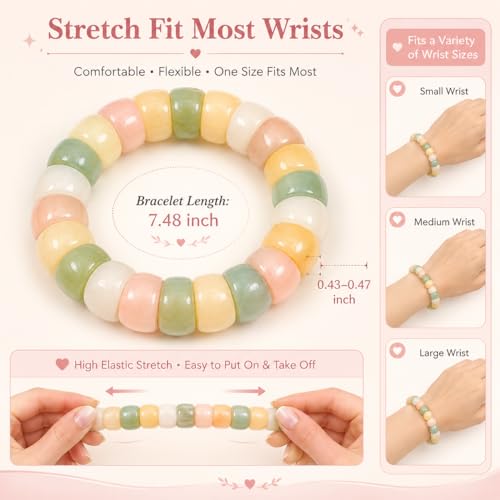 Image of Fidget Bracelet Bodhi Seed Bracelets Anxiety Fidget Bracelets Protection Healing Stretch Alleviate Anxiety Stress Protection Healing Bodhi Jewelry Gifts for Women Men