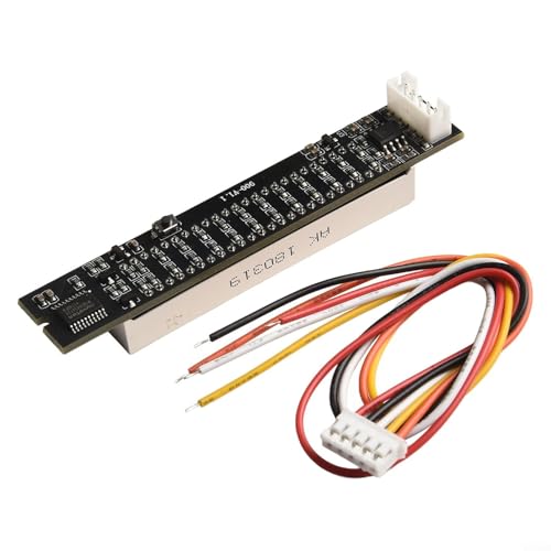 Indicador de nivel de audio estéreo con pantalla LED de espectro, funciona en fuentes de alimentación de 12 V y 24 V (B)