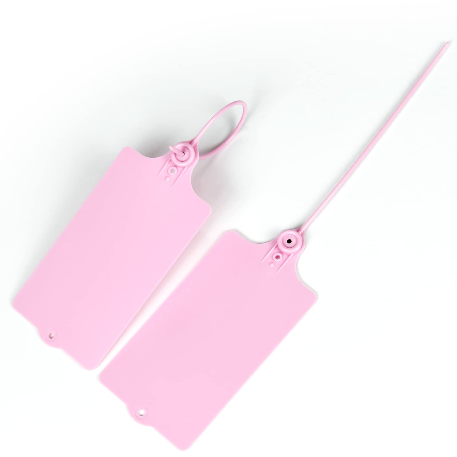 Bridas para cables, Bridas reutilizables de nailon multicolor, longitud ajustable, diseño autoblocante, sellos numerados, 100 unidades(Roze)