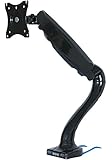 VIVO Single LCD Monitor Desktop Mount Stand/Black Height Adjustable Deluxe Gas Spring Arm with Dual USB 3.0 Ports | for 1 Screen up to 27