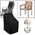 Stacking Outdoor Chair Cover Waterproof, Uranshin Outdoor Patio Furniture Covers Stacked Chairs 210D, Lounge Chair Covers Outdoor Stack Chairs for All Weather Protection, Black, 25"L x 25"W x 47”H