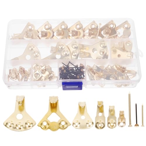 Image of 120pcs Heavy Duty Picture Frame Hooks Elegant Hanging Hardware Kit for Wall Art Photos Supports Heavy Frames for Home Office Decoration