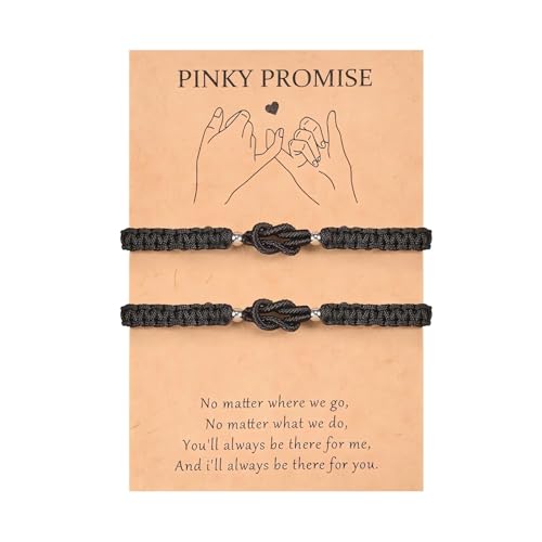 PANYI 2PCS Bracelet Couple Bracelets Tissés à la Main Bracelet Amitié Cadeaux pour Couples Cadeaux pour Petits Amis,Amis, Maris, Femmes, Saint-Valentin,...