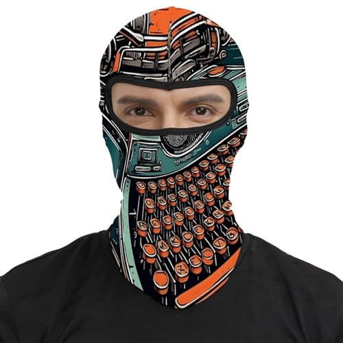 Balaclava tipo pasamontañas impresa para hombres y mujeres, mascarilla térmica para cara, protección contra frío para motocicleta, esquí y actividades al aire libre miniatura 2