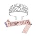 Produktbild Kristall Geburtstag Mädchen Tiara Krone Prinzessin Birthday Girl Diadem Haar-Zusätze und Glitter Geburtstag Mädchen Schärpe für Frauen Kinder Geburtstags Party, Geschenk