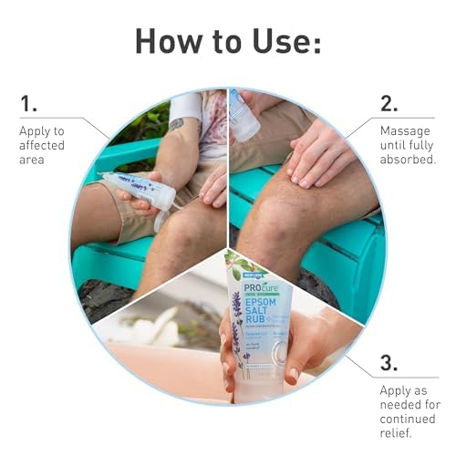 Image of PROcure Epsom Salt Rub Gel - Concentrated Aloe Vera & Essential Oils, 3pk