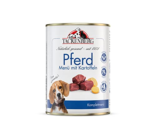 TACKENBERG Pferd mit Kartoffeln Nassfutter Dose für Hunde - Hundefutter in Premiumqualität -...
