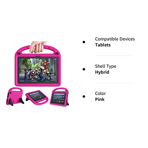 Fire Hd 10 & Fire Hd 10 Plus Tablet Case For Kids(11Th Generation, 2021 Release) - Dicekoo Lightweight Shockproof Kid-Proof Cover With Stand For Kindle Fire Hd 10 Kids Tablet & Kids Pro Tablet - Pink #TOP6