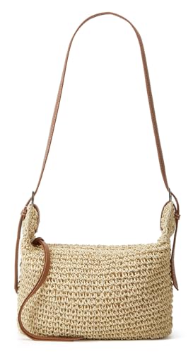 Bolso tote de paja para mujer, capacidad grande miniatura 4