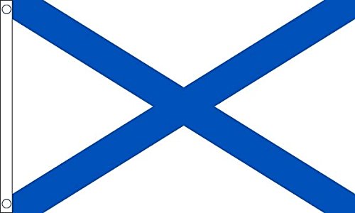 Flagtex Russian Navy Ensign Flag 5ft x 3ft (150cm x 90cm) - Russian Naval Flag St Andrews Cross, Weather Resistant Maritime Banner, Military Naval Display Flag — image 1