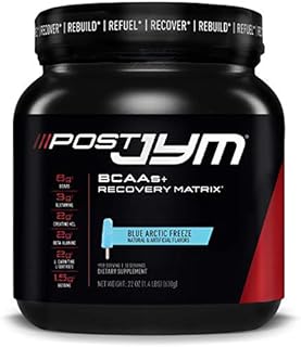 Post JYM Active Matrix, Post-Workout with BCAA's, Glutamine, Creatine HCL, Beta-Alanine and More, JYM Supplement Science, Blue Arctic Freeze, 30 Servings, 22 Oz