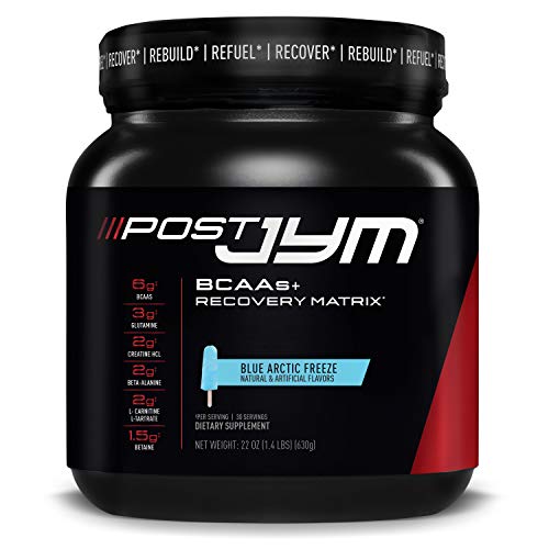 Post JYM Active Matrix, Post-Workout with BCAA’s, Glutamine, Creatine HCL, Beta-Alanine and More, JYM Supplement Science, Blue Arctic Freeze, 30 Servings (22 Oz)